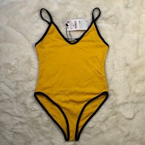 Yellow/Black Zara Trafuluc Bodysuit, Small